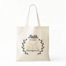 Personalised Christian Faith In God Tote Bag 