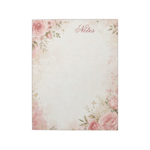 Personalised Christian Floral Notepad