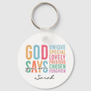 Personalised Christian Keychain Bible Verse