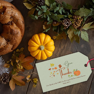 Personalised Christian Thanksgiving Treats & Favou Gift Tags