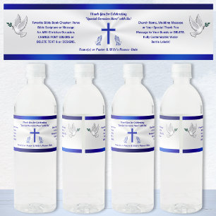 Personalised, Christian Water Bottle Stickers, Label