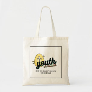 Personalised Christian Youth Egg Cross Tote Bag