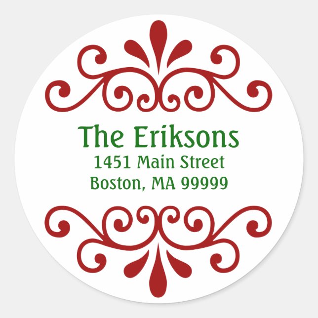 Personalised Christmas Address Labels (Front)