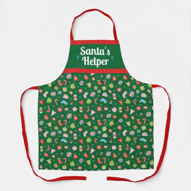 Personalised Christmas All-Over Print Apron (Front)