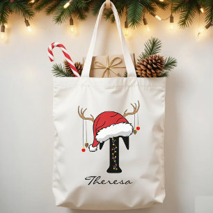 Personalised Christmas Alphabet Tote Bag for Mum