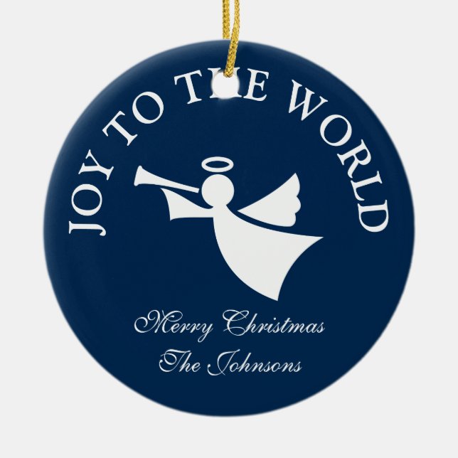 Personalised Christmas angel tree ornament (Front)