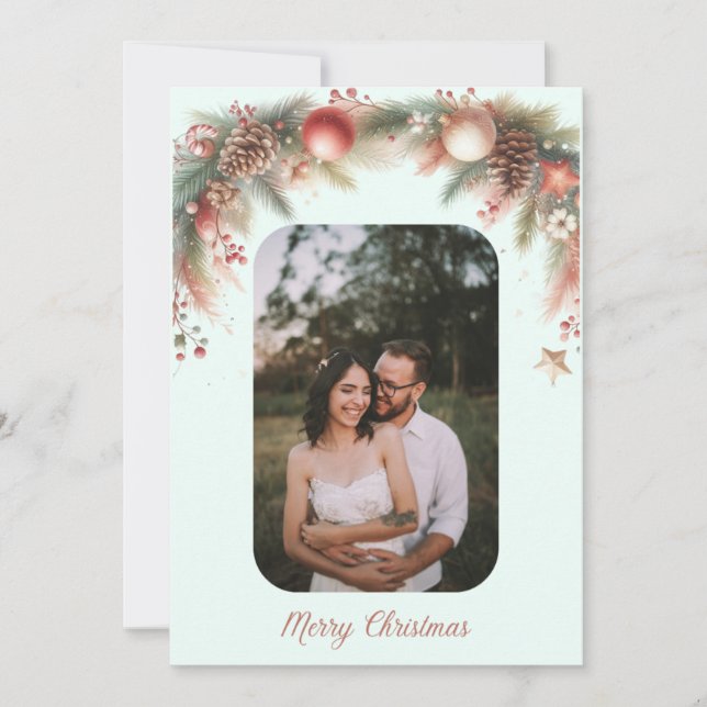Personalised Christmas Arch Photo Card (Front)