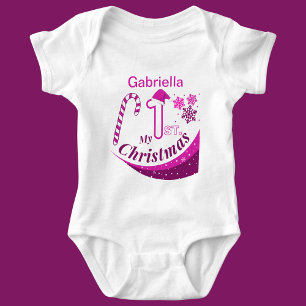 Personalised Christmas Baby "My 1st Christmas" Baby Bodysuit
