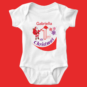Personalised Christmas Baby "My 1st Christmas" Baby Bodysuit