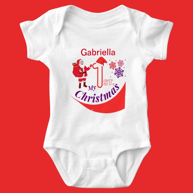 Personalised Christmas Baby "My 1st Christmas" Baby Bodysuit (Creator Uploaded)