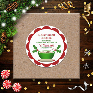Personalised Christmas Baked Goods Classic Round Sticker