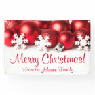 Personalised Christmas Banner Red Tree Ornaments