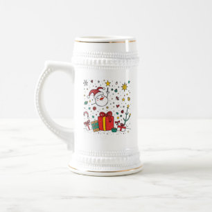 Personalised Christmas Beer Stein