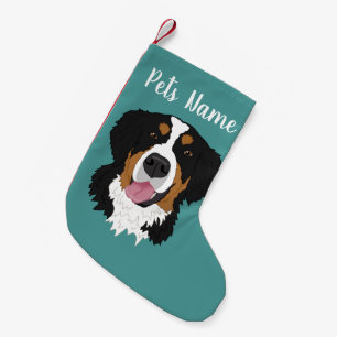 Personalised Christmas Bernese Mountain Dog   Small Christmas Stocking