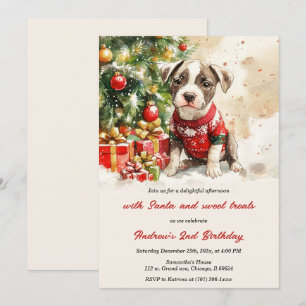 Personalised Christmas Birthday Invitations