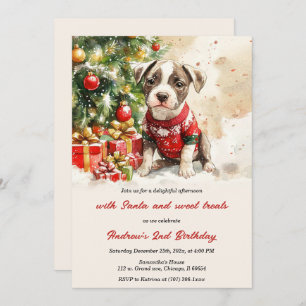 Personalised Christmas Birthday Invitations