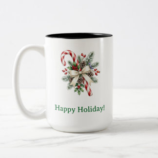 Personalised Christmas Candy Cane Mug
