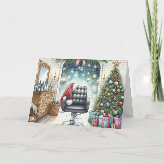 Personalised Christmas Card for Hair Stylist  (Front)