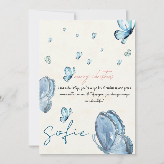 personalised christmas card for her  (Front)