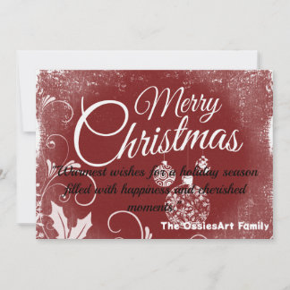 Personalised Christmas Card. Holiday Card
