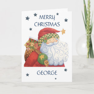 Personalised Christmas Card - Santa