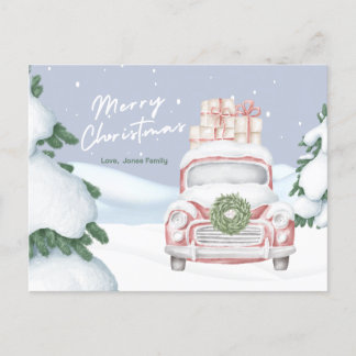 Personalised Christmas Card Travelling Postcard