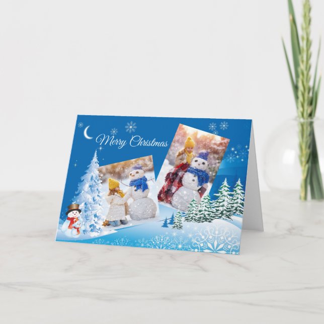 personalised Christmas card with photos (Front)