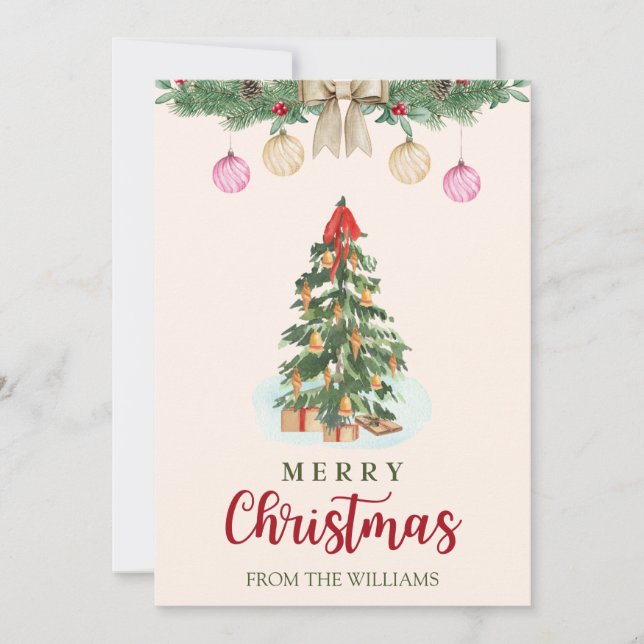 Personalised Christmas Cards Custom Christmas Card (Front)