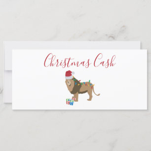 Personalised Christmas Cash Money Funny Lion