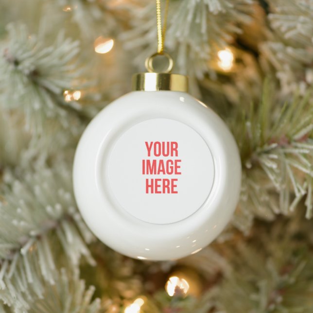 Personalised Christmas Ceramic Ball Christmas Ornament (Tree)