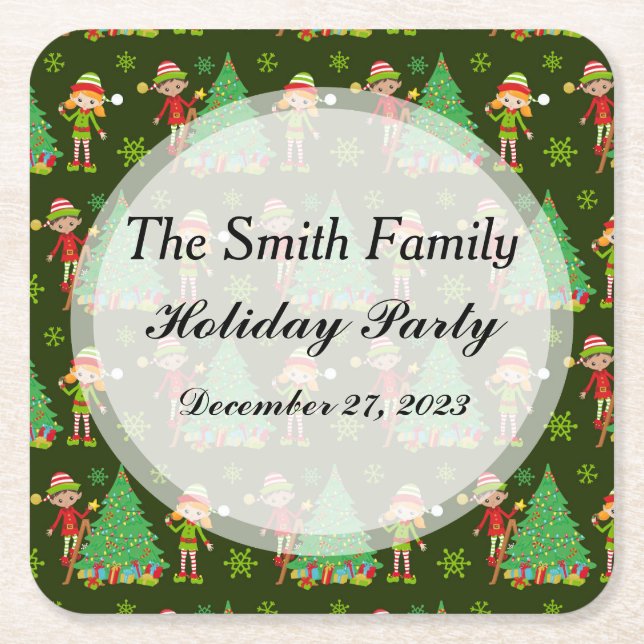 Personalised Christmas Coasters (Front)