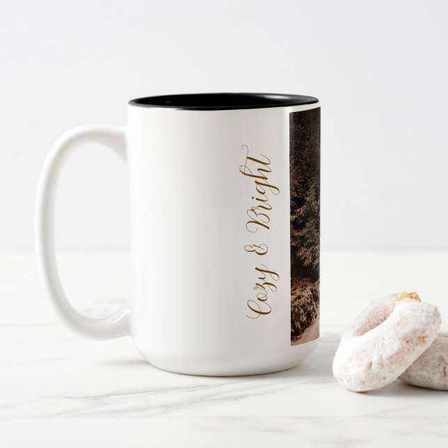 Personalised Christmas Coffee Mug with Name (With Donut)