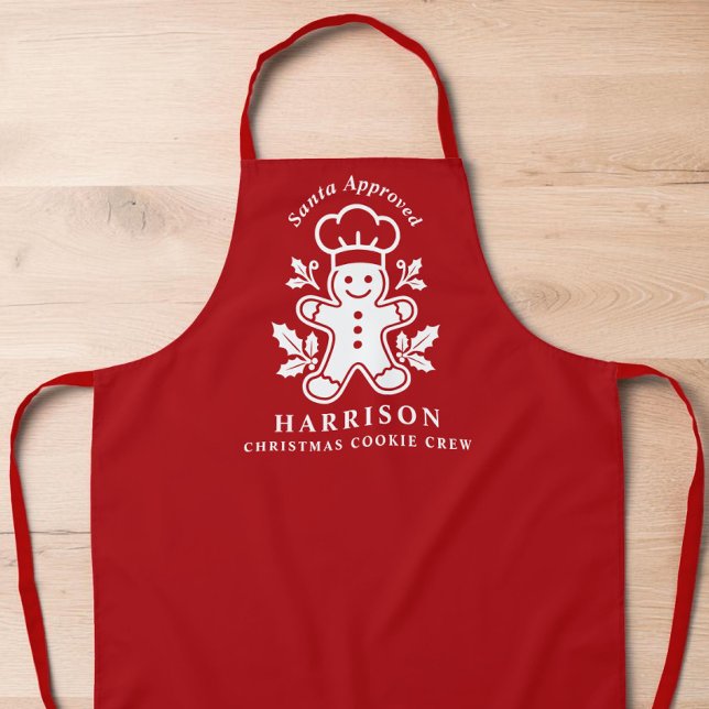 Personalised Christmas Cookie Crew Apron (Personalized Christmas Cookie Crew Apron)