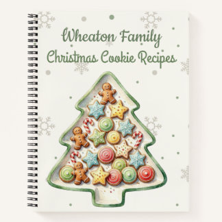 Personalised Christmas Cookie Tray Recipe Notebook