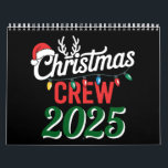 Personalised Christmas Crew 2025 Xmas Family Calendar<br><div class="desc">Personalised Christmas Crew 2025 Xmas Lights Family Matching Pyjamas</div>