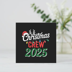 Personalised Christmas Crew 2025 Xmas Family Holiday Card