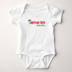 Personalised Christmas Crew Family Matching Modern Baby Bodysuit