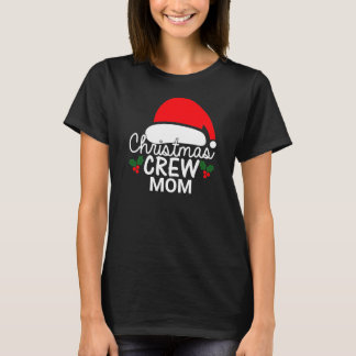 Personalised Christmas Crew Mum Santa Hat Family T-Shirt