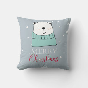 Personalised Christmas Cute Animals Cushion