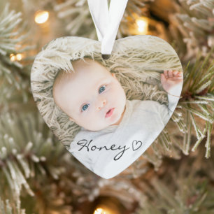 personalised Christmas Decor, Custom family photo Ornament
