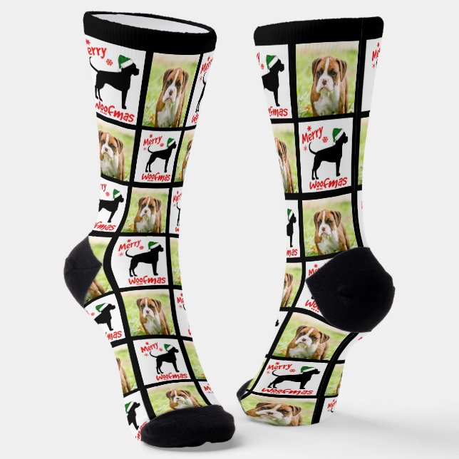 Personalised Christmas Dog  Socks (Angled)