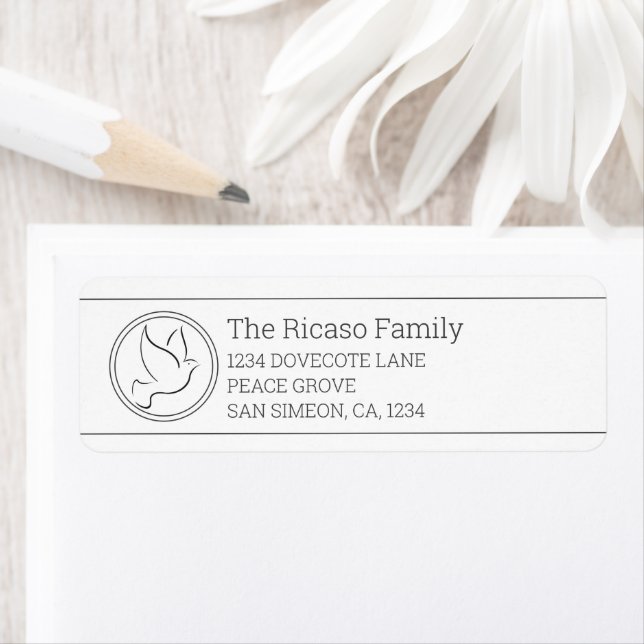 Personalised Christmas Dove of Peace (Insitu)