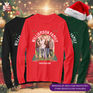 Personalised CHRISTMAS FAMILY Group Photo T-Shirt