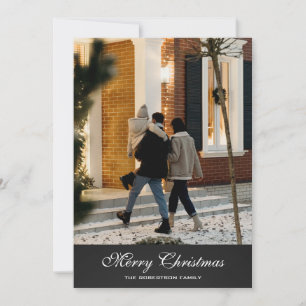 Personalised Christmas family photo stylish modern Holiday Card