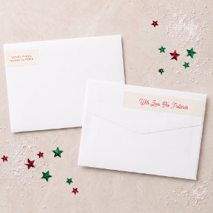 Personalised Christmas Family Return Address Wrap Around Label
