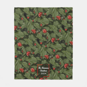 Personalised Christmas fleece blanket