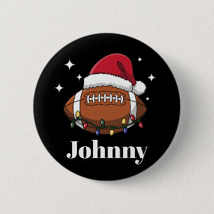Personalised Christmas Football Winter Sports Team 6 Cm Round Badge