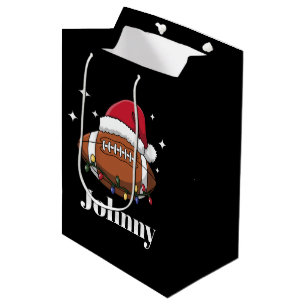 Personalised Christmas Football Winter Sports Team Medium Gift Bag