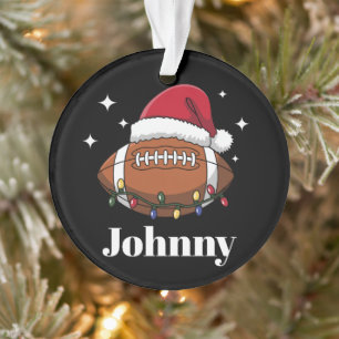 Personalised Christmas Football Winter Sports Team Ornament