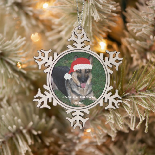 Personalised Christmas German Shepherd Ornament (Tree)